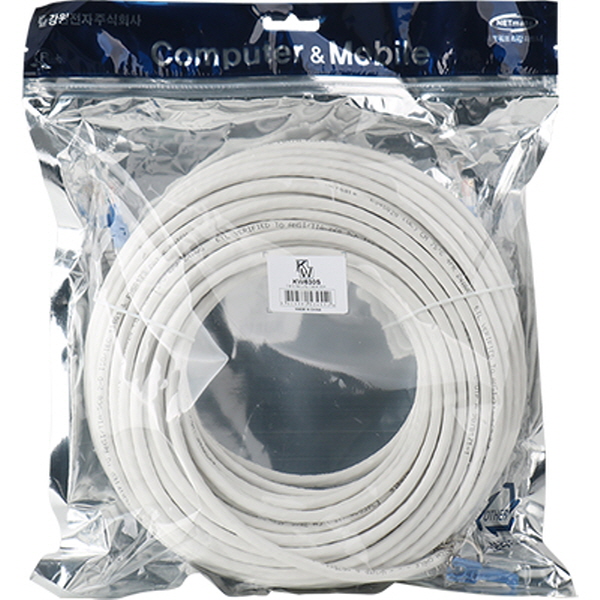 [표준제품]KW KW630S CAT.6 UTP 기가비트 보안 랜 케이블 30m