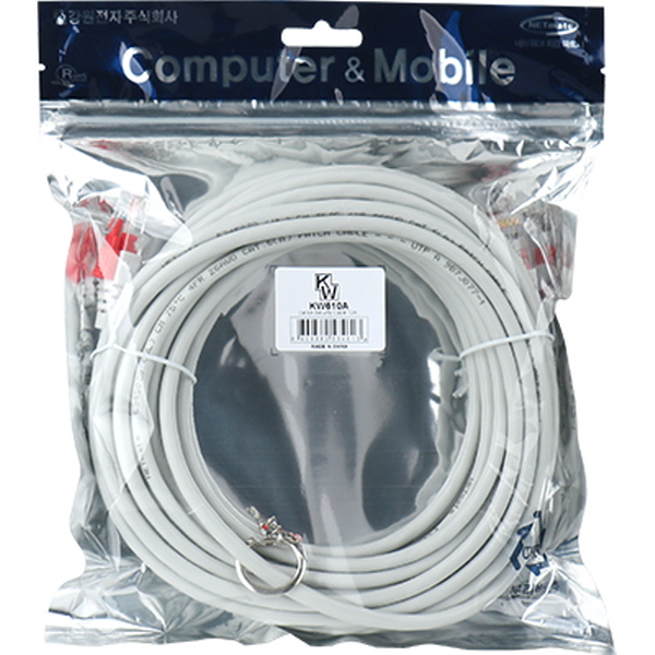 [표준제품]KW KW610A CAT.6A STP 기가비트 보안 랜 케이블 10m