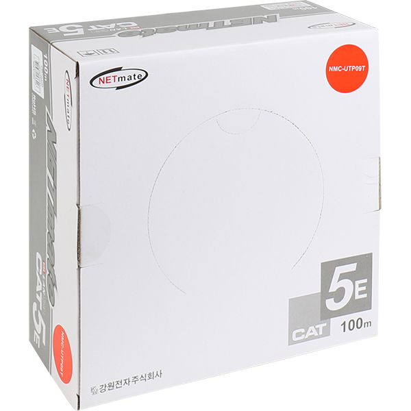 NETmate NMC-UTP09T CAT.5E UTP 케이블 100m (연선/레드)