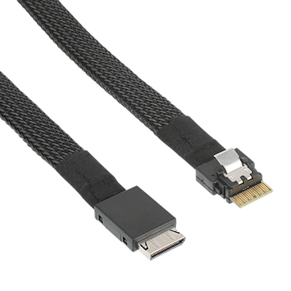 NETmate NM-SA09 내장형 Slimline SAS(SFF-8654)/Oculink(SFF-8611) 케이블 0.5m