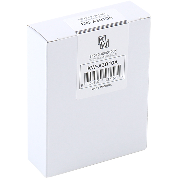 KW KW-A3010A(SK01G-0300100K) 3V 1A SMPS 아답터(5.5x2.1mm/C:+)