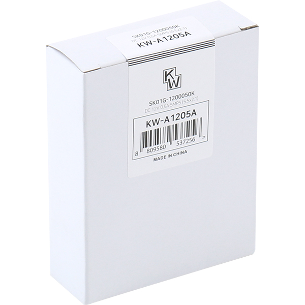 KW KW-A1205A(SK01G-1200050K) 12V 0.5A SMPS 아답터(5.5x2.1mm/C:+)