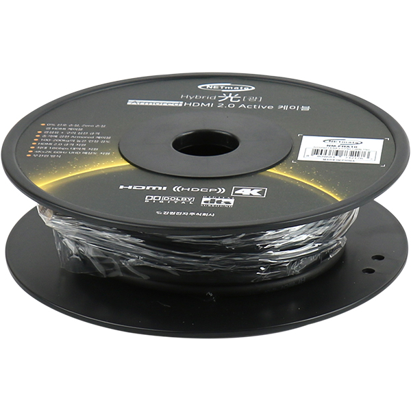 NETmate NM-FHA10 HDMI2.0 Hybrid AOC 아머드 케이블 10m