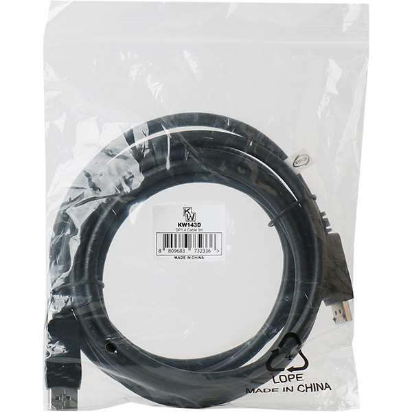 [표준제품]KW KW143D VESA 공식 인증 8K 60Hz DisplayPort 1.4 케이블 3m