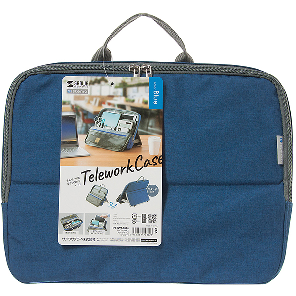 SANWA IN-TWAC3BL 스탠드 파우치·미니가방(L/블루)