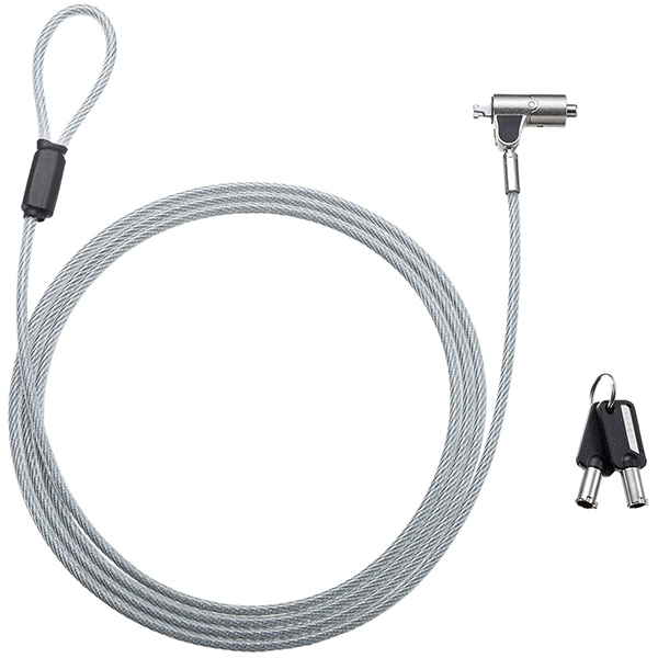 SANWA SLE-38S 노트북 도난방지 와이어 잠금장치 (키 타입/Ø4.4mm/2m)