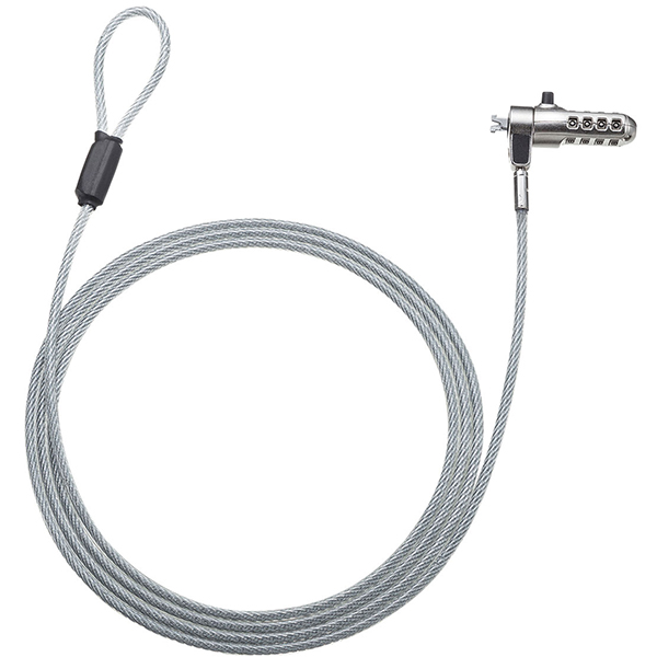 SANWA SLE-40S 노트북 도난방지 와이어 잠금장치 (다이얼 타입/Ø4.4mm/2m)