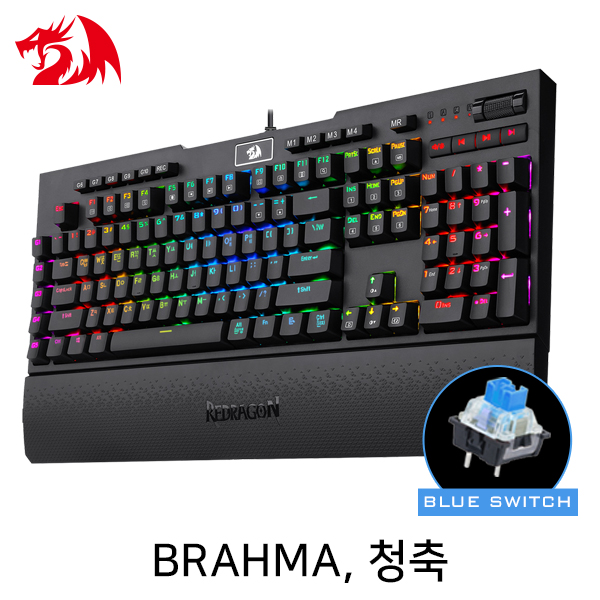 Redragon BRAHMA K586RGB RGB 게이밍 키보드 (청축)