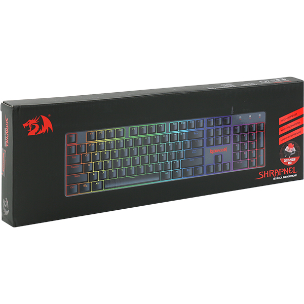Redragon SHRAPNEL K589RGB Low Profile RGB 게이밍 키보드 (적축)