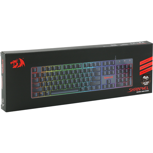 Redragon SHRAPNEL K589RGB Low Profile RGB 게이밍 키보드 (갈축)
