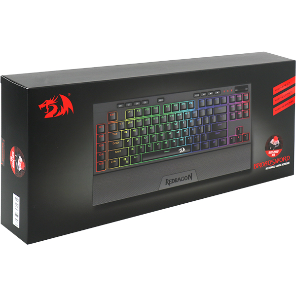 Redragon BROADSWORD K588RGB RGB 게이밍 키보드 (적축)