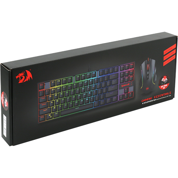 Redragon 2 IN 1 COMBO K552RGB-BA RGB 게이밍 키보드&마우스 세트 (적축)