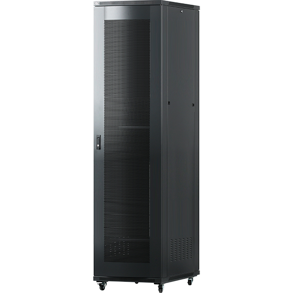 NETmate NM-S2000PD 타공문 서버랙(블랙)