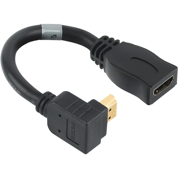 NETmate NMG009 HDMI M/F 위쪽 꺾임 케이블 젠더 0.15m