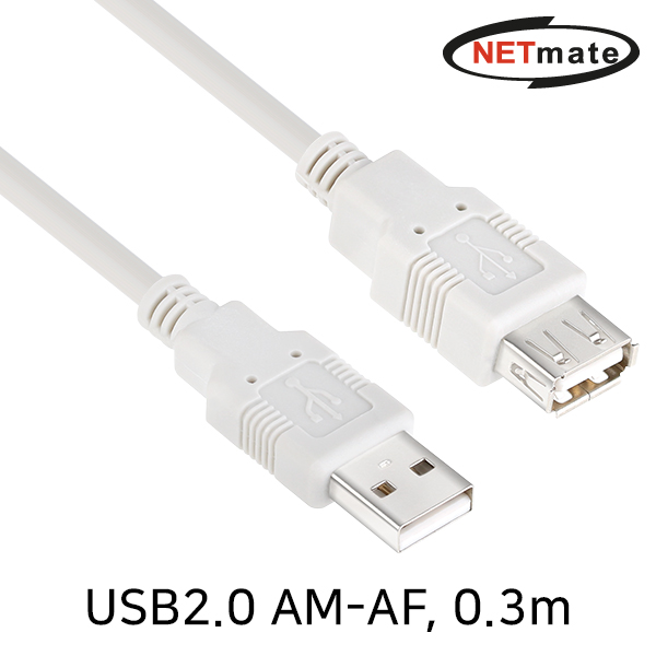 NETmate NMC-UF203 USB2.0 연장 AM-AF 케이블 0.3m