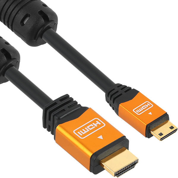 NETmate NMC-HMH05Z Mini HDMI 2.0 Gold Metal 케이블 0.5m