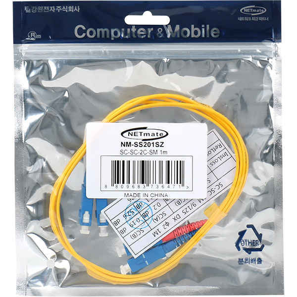 NETmate NM-SS201SZ 광점퍼코드 SC-SC-2C-싱글모드 1m