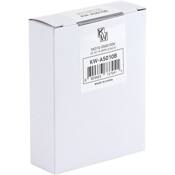 KW KW-A5010B(SK01G-0500100K) 5V 1A SMPS 아답터(5.5x2.5mm/C:+)