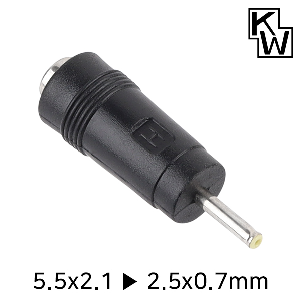 KW KW-DC03A 5.5x2.1 to 2.5x0.7mm 아답터 변환 잭