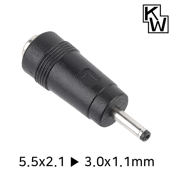 KW KW-DC04A 5.5x2.1 to 3.0x1.1mm 아답터 변환 잭