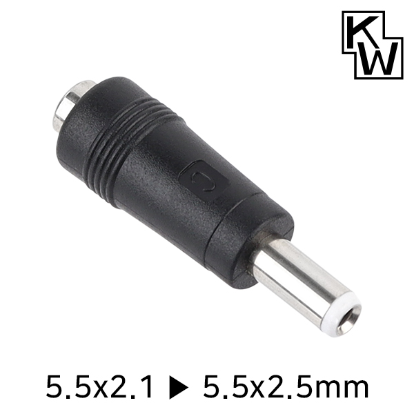 KW KW-DC05A 5.5x2.1 to 5.5x2.5mm 아답터 변환 잭
