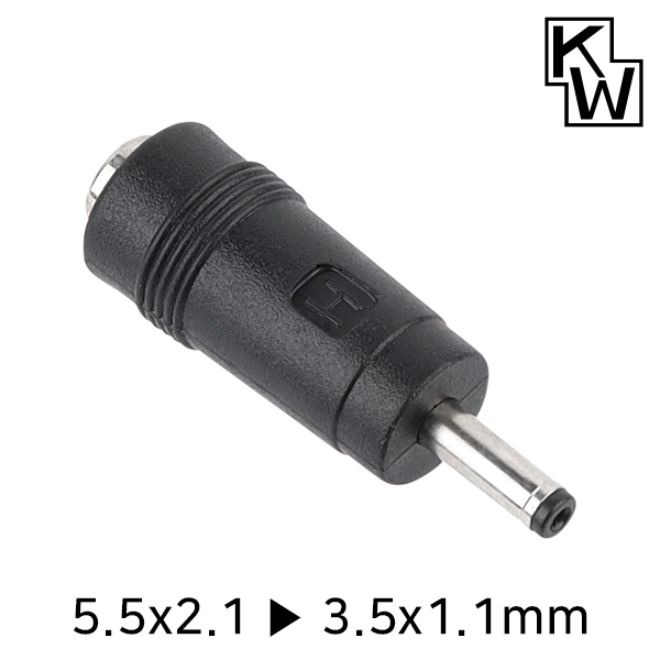 KW KW-DC06A 5.5x2.1 to 3.5x1.1mm 아답터 변환 잭