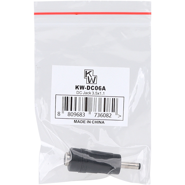KW KW-DC06A 5.5x2.1 to 3.5x1.1mm 아답터 변환 잭