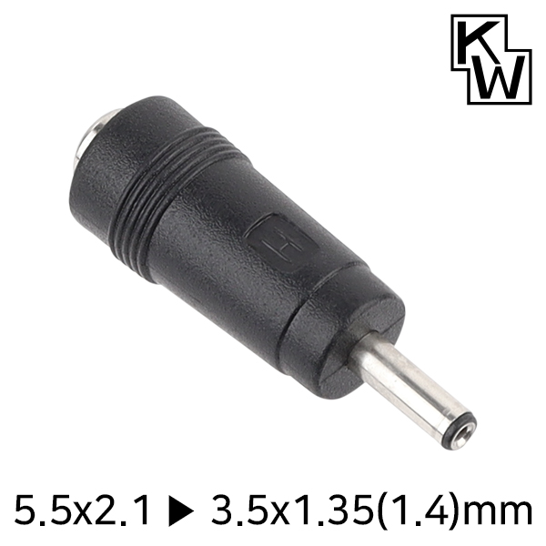 KW KW-DC07A 5.5x2.1 to 3.5x1.35(1.4)mm 아답터 변환 잭