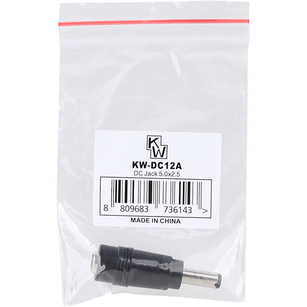 KW KW-DC12A 5.5x2.1 to 5.0x2.5mm 아답터 변환 잭