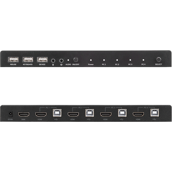 NETmate NM-PTK02 4K 60Hz HDMI 2.0 KVM 4:1 스위치(USB)