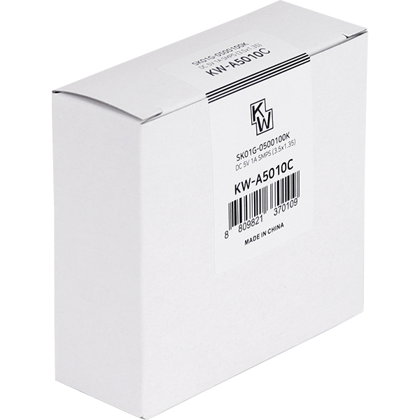 KW KW-A5010C(SK01G-0500100K) 5V 1A SMPS 아답터(3.5x1.35(1.4)mm/C:+)