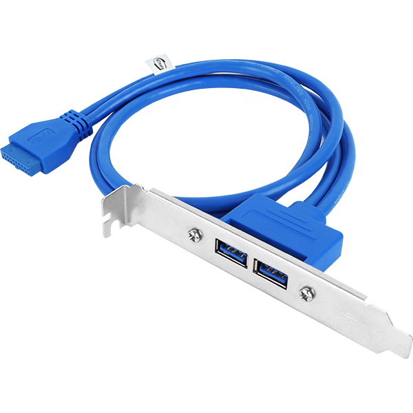 NETmate NM-U302BL USB3.0 2포트 브라켓 0.5m (LP브라켓 포함)