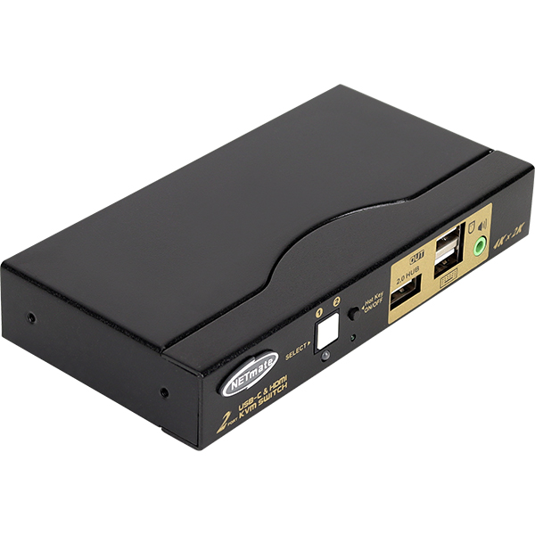 NETmate NM-CKD01 4K 60Hz HDMI 2.0 KVM 2:1 스위치(USB-C)