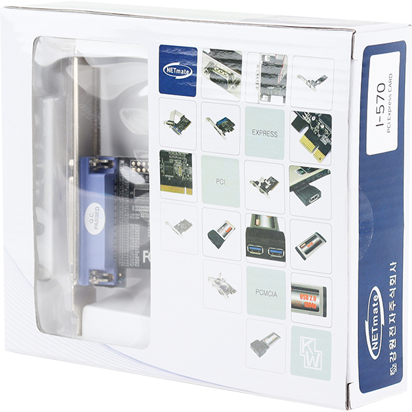 NETmate I-570 1포트 PCI Express 패러럴카드(슬림PC겸용)