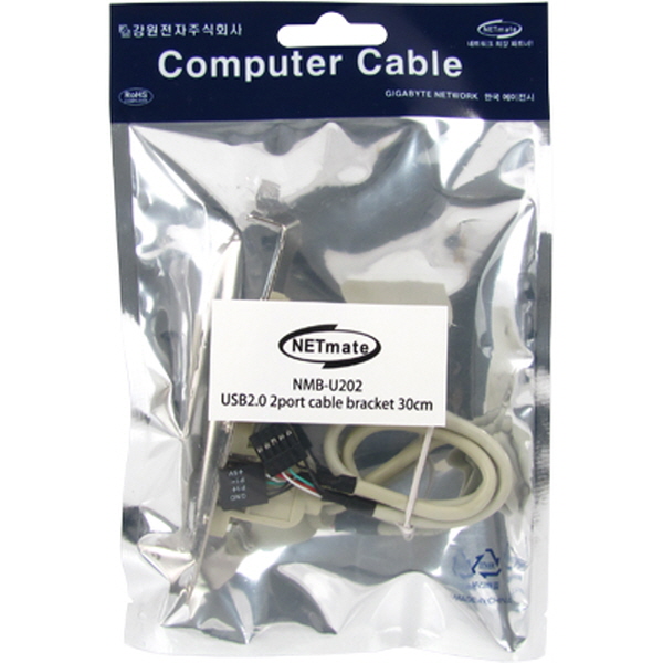 NETmate NMB-U202 USB2.0 2포트 케이블 브라켓