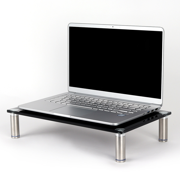 NETmate NM-GCD01BN 다용도 강화유리 받침대(블랙/소)