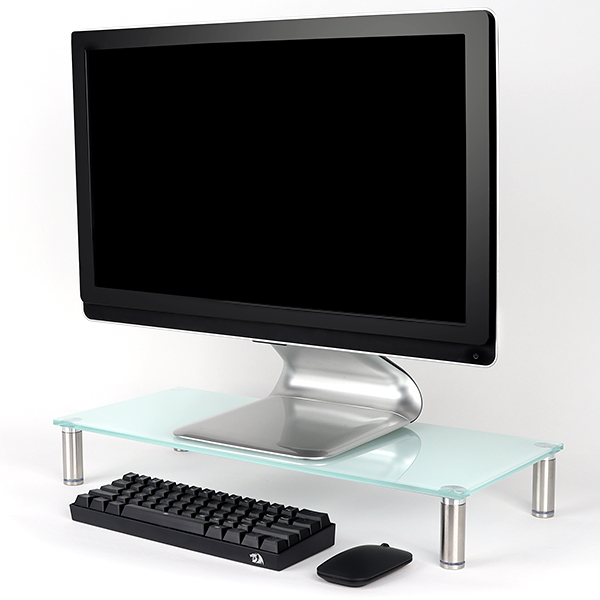 NETmate NM-GCD02WN 다용도 강화유리 받침대(화이트/중)