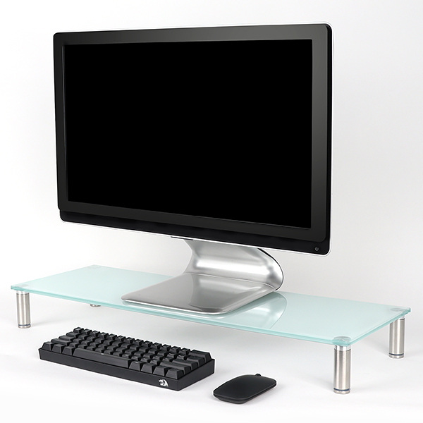 NETmate NM-GCD03WN 다용도 강화유리 받침대(화이트/대)