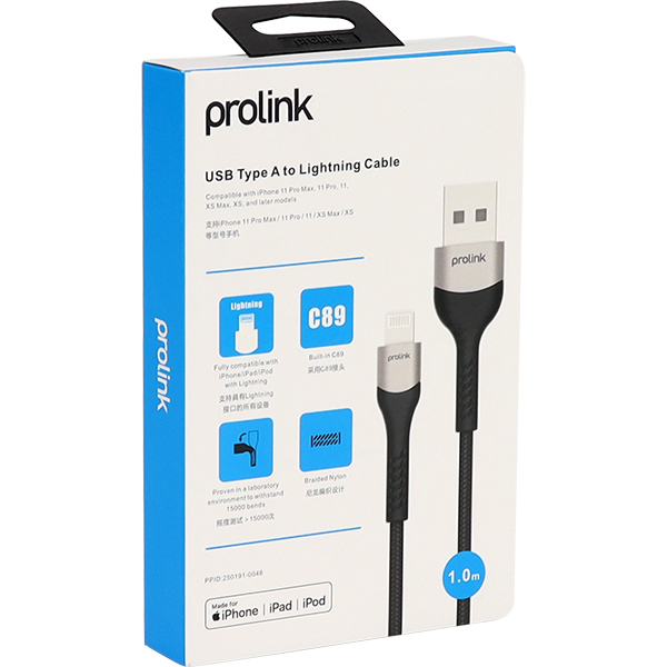 PROLINK PF347A-0100 MFi 라이트닝 케이블 1m