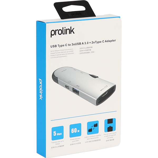 PROLINK PF414A USB3.0 Type C 5 in 1 멀티 허브