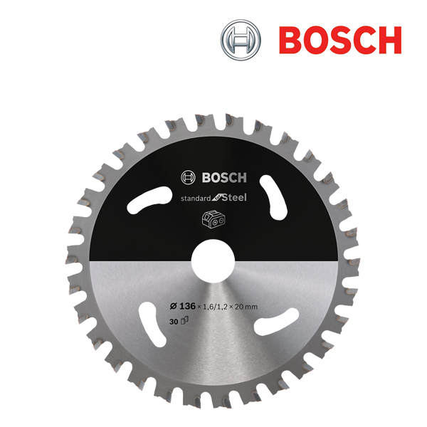 보쉬 136mm 30T Standard 메탈용 충전 원형톱날(1개입/2608837746)