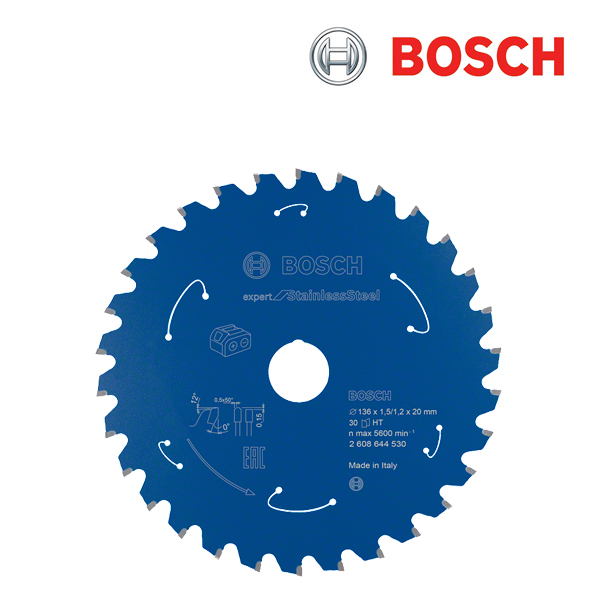 보쉬 136mm 30T 스테인레스용 충전 원형톱날(1개입/2608644530)