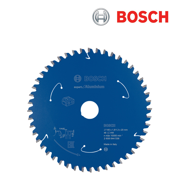 보쉬 140mm 48T 알루미늄용 충전 원형톱날(1개입/2608644536)