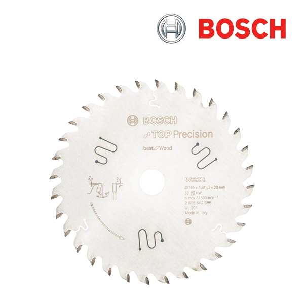 보쉬 165mm 32T 목재용 원형톱날(1개입/2608642386)
