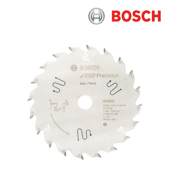보쉬 165mm 20T 목재용 원형톱날(1개입/2608642385)