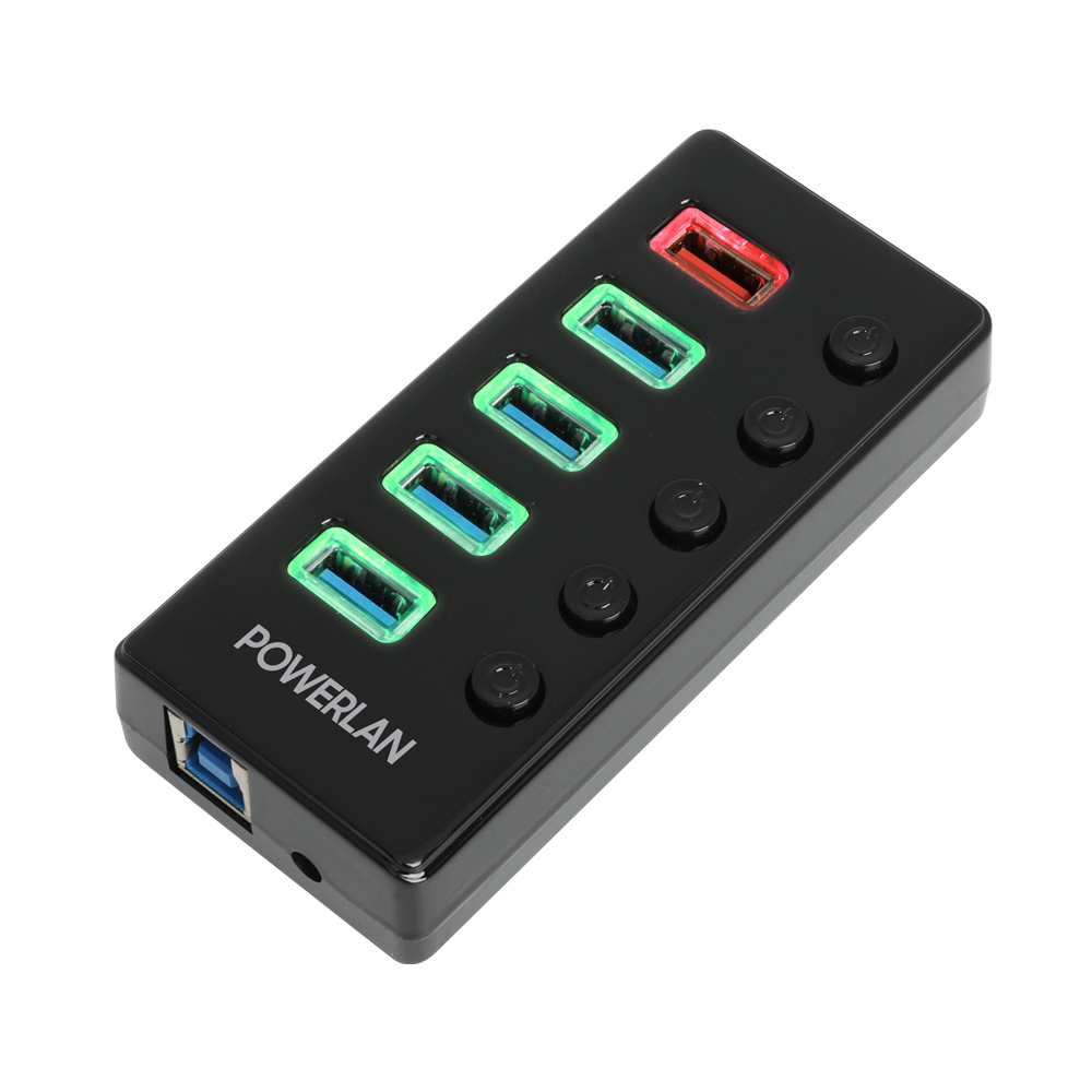 파워랜 USB3.0 허브 4포트 + 충전 1포트 유전원