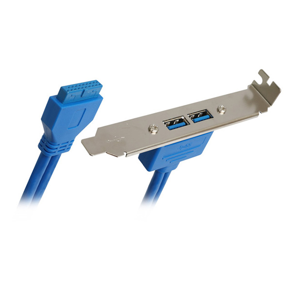 파워랜 USB3.0 브라켓 2포트 50cm PL-U3B2P