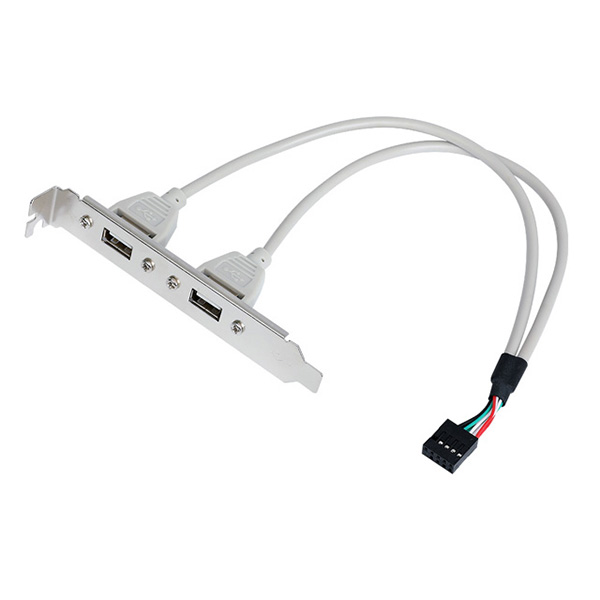 파워랜 USB2.0 브라켓 2포트 30cm PL-U2B2P