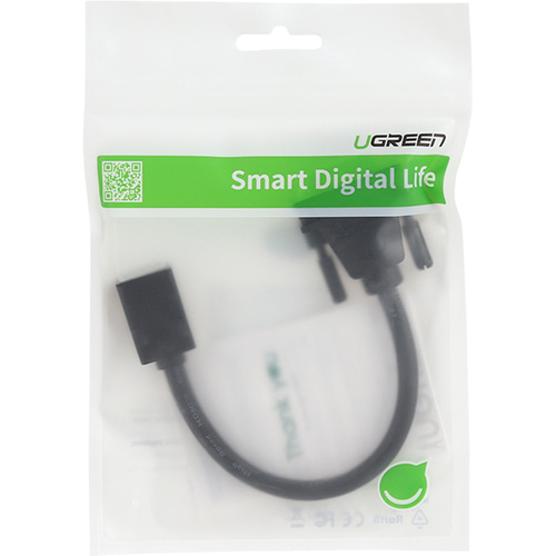 유그린 HDMI (암) to DVI (수) 변환 케이블 젠더 0.15m U-20118