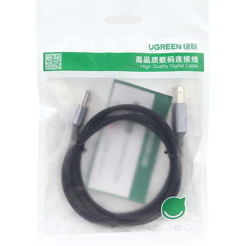 유그린 USB 2.0 A-B 오디오 프린터 연결 케이블 메탈 타입 1.5m U-80802